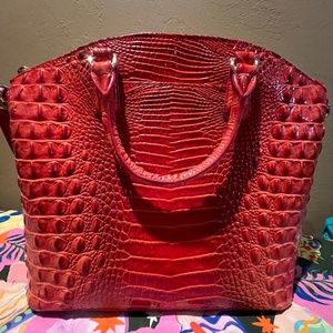 Brahmin Large Duxbury Satchel Bag in Heat